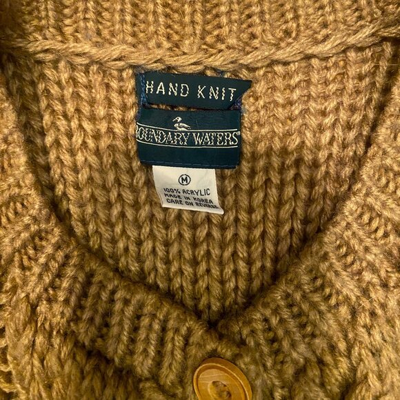 BOUNDARY WATERS CHUNKY HAND KNIT SWEATER VEST S M - Picture 3 of 9